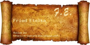 Fried Etelka névjegykártya